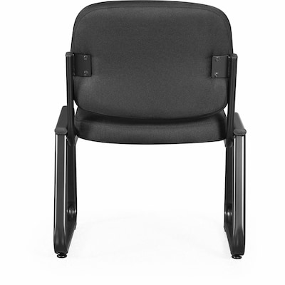 Lorell Deluxe Black Fabric Guest Chair with Sled Base (LLR84596)