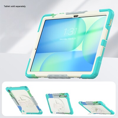 SaharaCase Raider Series TPU 13.1" Heavy Duty Case with Hand Strap for S10 FE+, Iridescent Blue (TB00472)