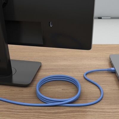 Staples TECH 14 ft. Cat-6 Ethernet Cable, Male to Male, Blue (ST62455)