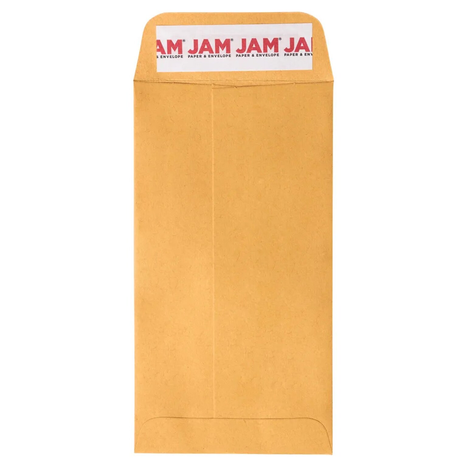 JAM Paper Self Seal #7 Coin Business Envelopes, 3 1/2 x 6 1/2, Brown Kraft Manila, 100/Pack (400238464D)