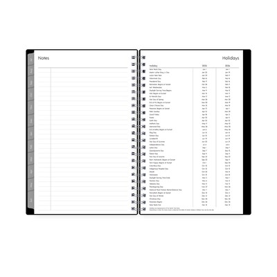 2025-2026 Blue Sky Enterprise 5" x 8" Academic Year Weekly & Monthly Planner, Plastic Cover, Black (130611-A26)