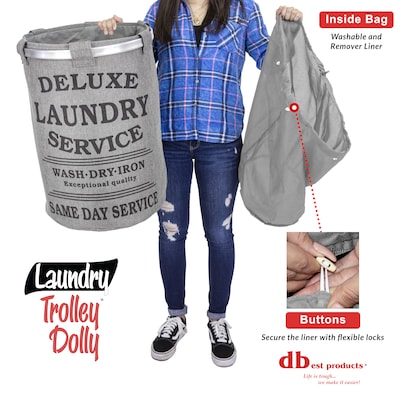 Dbest Laundry Trolley Dolly, Grey (01-564MB)