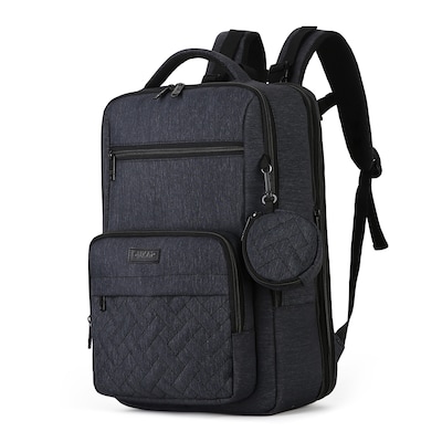 DUKAP Mom Pro Expandable Diaper Backpack, Medium, Black (BDKMOM17BLK)