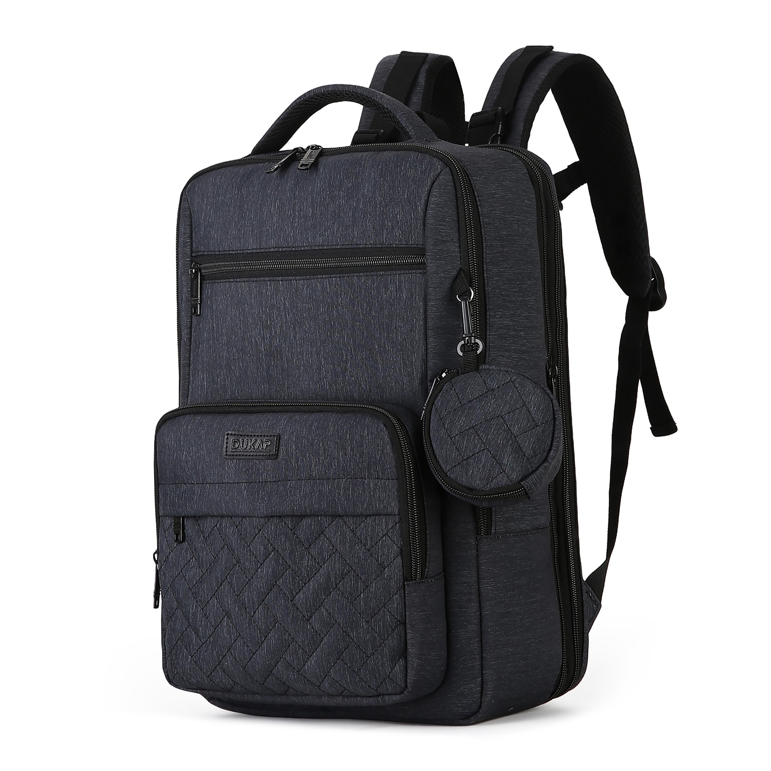 DUKAP Mom Pro Expandable Diaper Backpack, Medium, Black (BDKMOM17BLK)