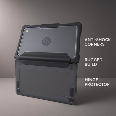 SaharaCase Venture Series Heavy Duty Case for HP Chromebook G8/G9 EE 11.6-inch, Shock-Absorbing, Clear/Black (LT00114)