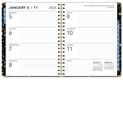 2026 Global Printed Products Big Print 8.5" x 11" Weekly & Monthly Planner, Paperboard Cover, Primrose (LGPRT-CY26-8511-87)
