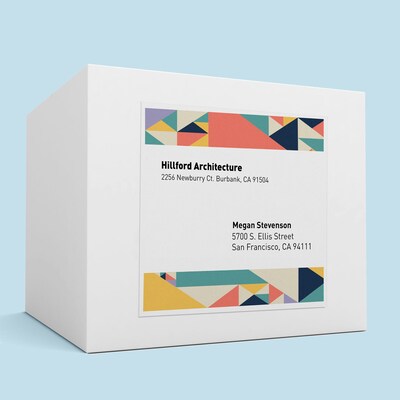 Avery Laser/Inkjet Multipurpose Square Labels, 8" x 8", White, 100 Labels/Box (94108)
