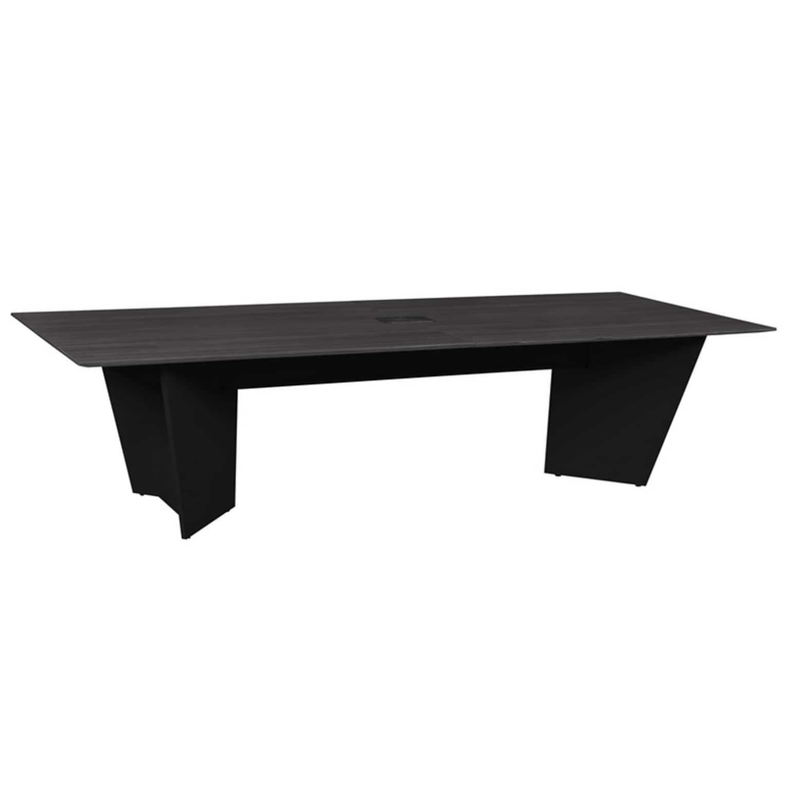 Regency Array 120W x 48D Conference Table with Grommet, Ash Grey/Black (ACT12048AGBK)