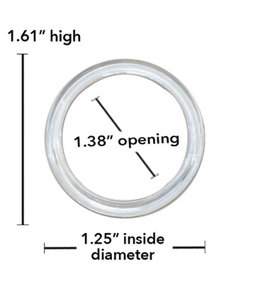 Nahanco 1 1/4" Plastic Small Scarf Ring, Clear, 500/Pack, 500/Pack (CIR)