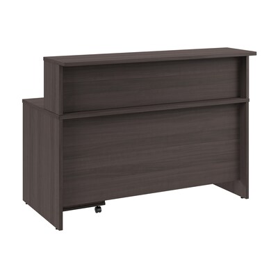 Bush Business Furniture Arrive 60W Reception Desk with Shelf and Mobile File Cabinet, Storm Gray (A