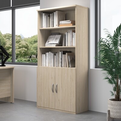 Bush Business Furniture Studio C Tall 5 Shelf Bookcase, Natural Elm (SCB136NE)