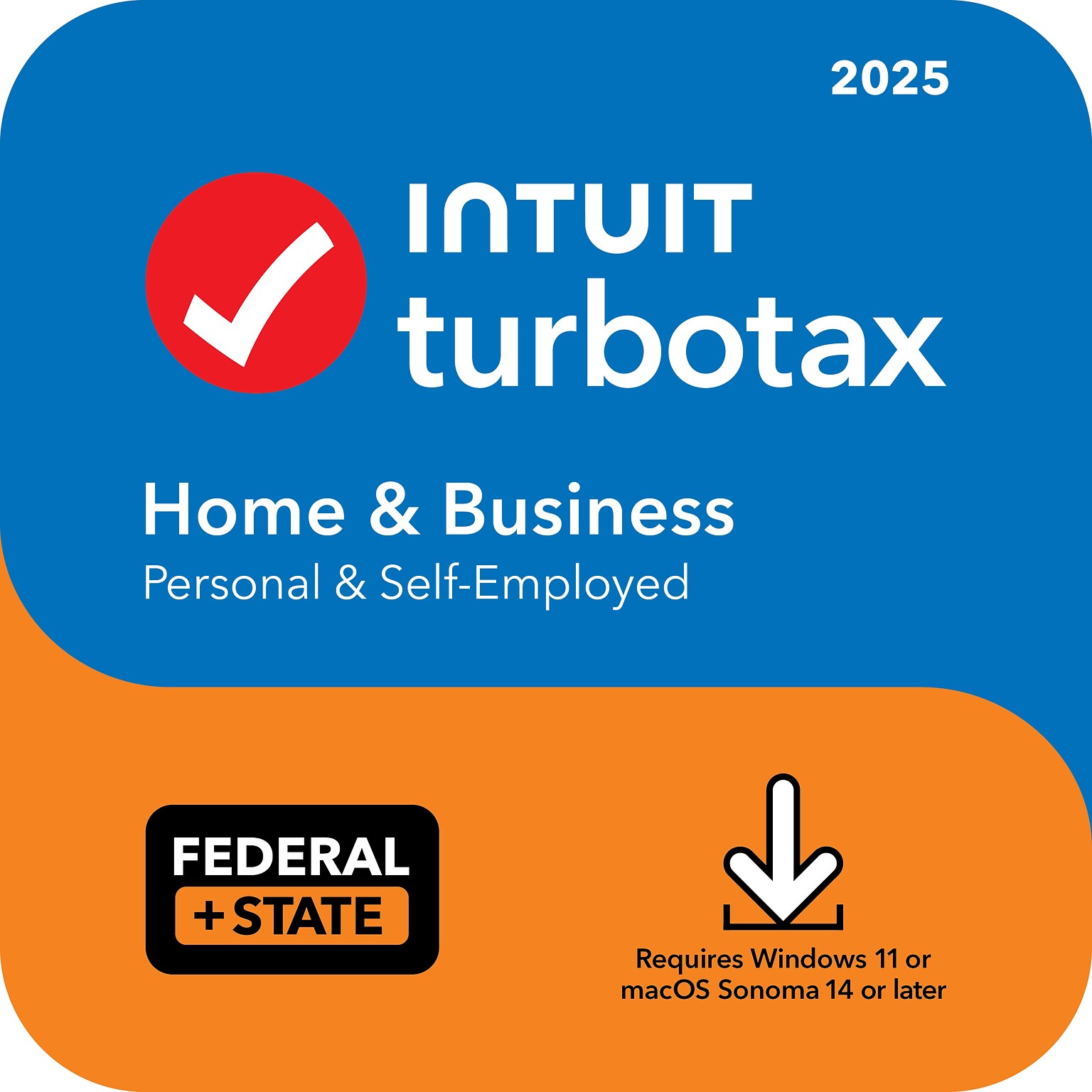 TurboTax Home & Business 2025 Federal + E-file + State for 1 User, Windows/Mac, Download (INT940800V147)