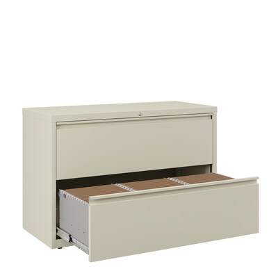 Quill Brand® 2-Drawer Lateral File Cabinet, Letter/Legal, Putty, 42"W (20058D)