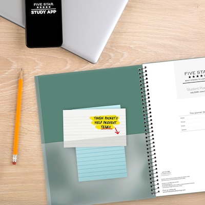 2026-2027 Five Star 8.5" x 11" Academic Weekly & Monthly Customizable Planner, Plastic Cover, Assorted Colors (CAW651-00-27)