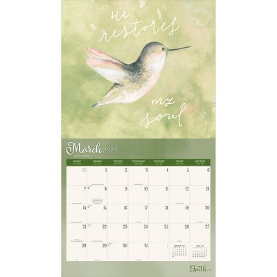 2027 BrownTrout Faith 14" x 12" Monthly Wall Calendar, Assorted Colors (9798330716005)