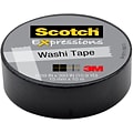 Scotch® Expressions Washi Tape, 0.59 x 10.91 yds., Black (C314-BLK)