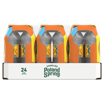 Poland Spring Orange Flavored Sparkling Water, 16.9 oz., 24/Carton (12349571/122060)