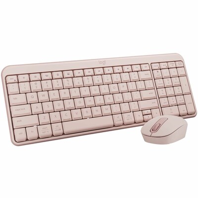 Logitech MK250 Wireless Keyboard and Optical Mouse Combo, Rose (920-013512)