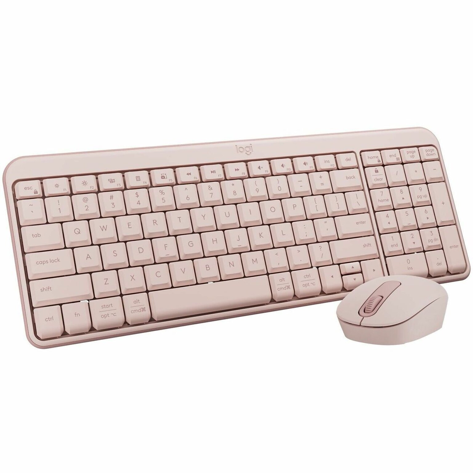 Logitech MK250 Wireless Keyboard and Optical Mouse Combo, Rose (920-013512)