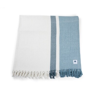 Oceanside Beach Blanket - High Tide Blue