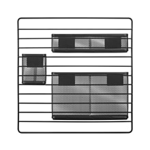 TRU RED™ 3-Compartment Metal Mesh Wall Organizer, Black (TR61967)