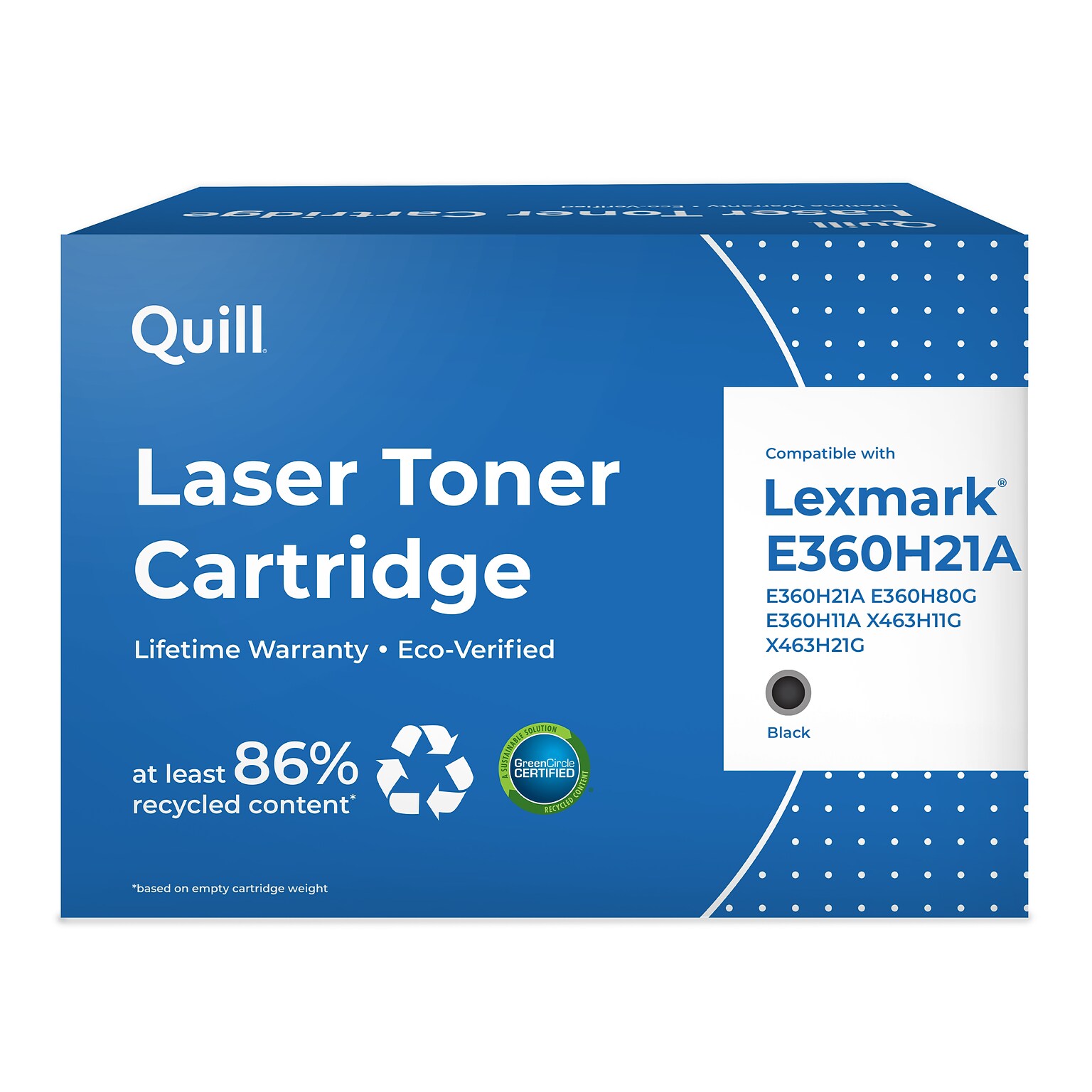 Quill Brand® Remanufactured Black High Yield Toner Cartridge Replacement for Lexmark E360 (E360H21A) (Lifetime Warranty)