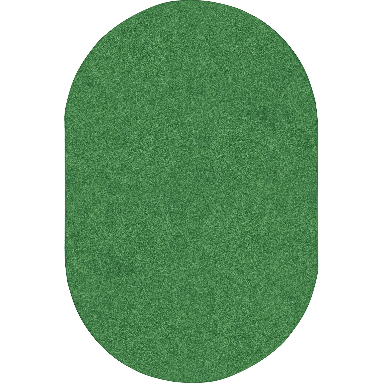 Joy Carpets Just Kidding Polyester 12 x 76 Oval Machine Tufted Rug, Green (623SS-02)