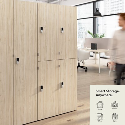 Bush Business Furniture Assure 72H 2-Tier Natural Elm Storage Lockers (AUS130NEK)