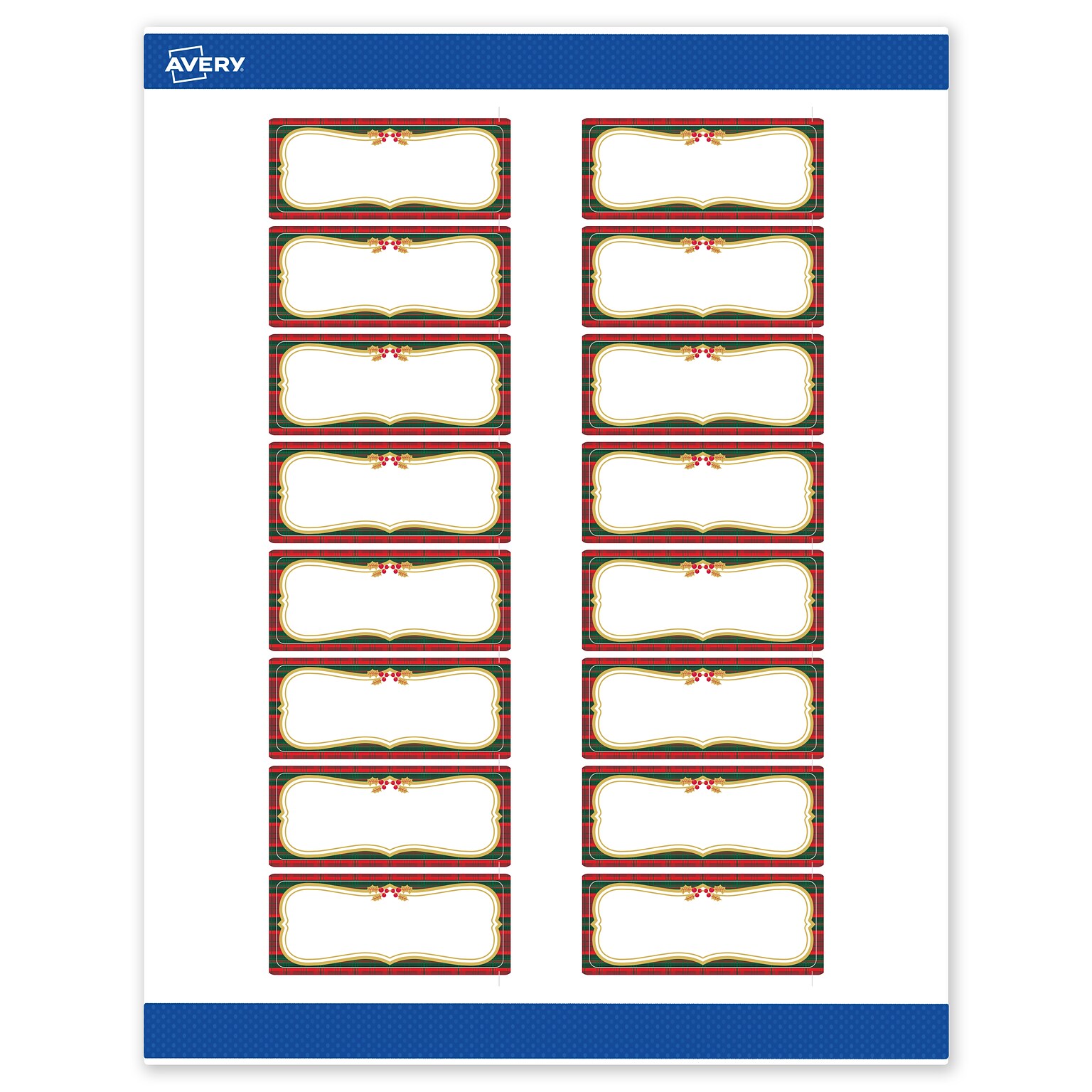 Avery Rectangle Multipurpose Labels, 1 x 2-5/8, White, 160/Pack (19479370508)