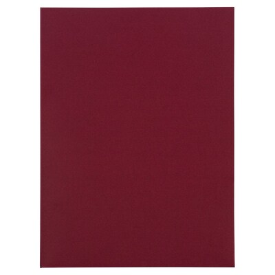 JAM Paper Linen 2 Pocket Cardstock Presentation Folder, Burgundy Linen, 100/Box (35113B)