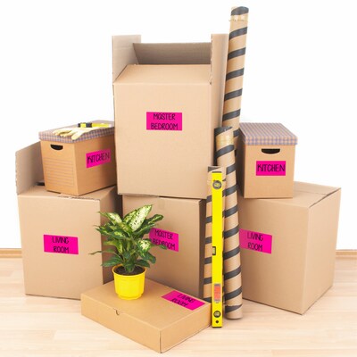 Avery Sure Feed Laser Shipping Labels, 2"x 4", Neon Magenta, 1,000 Labels/Box (5974)