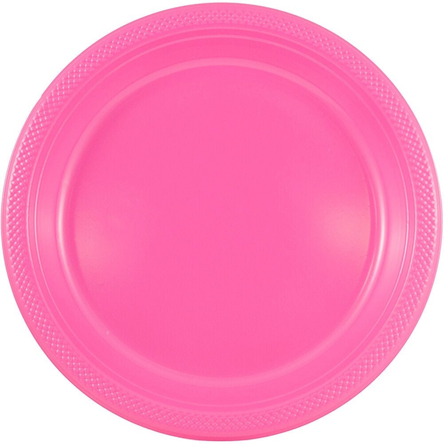 JAM Paper 7 Plastic Plates, Fuchsia Pink, 80/Pack (2255320680g)