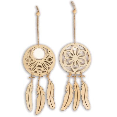 S&S Wood Mandala Dreamcatcher Kit, 12/Pack (WD7469)