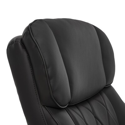 La-Z-Boy Sutherland Ergonomic Faux Leather Swivel Computer and Desk Chair, Black (CHR10048A)