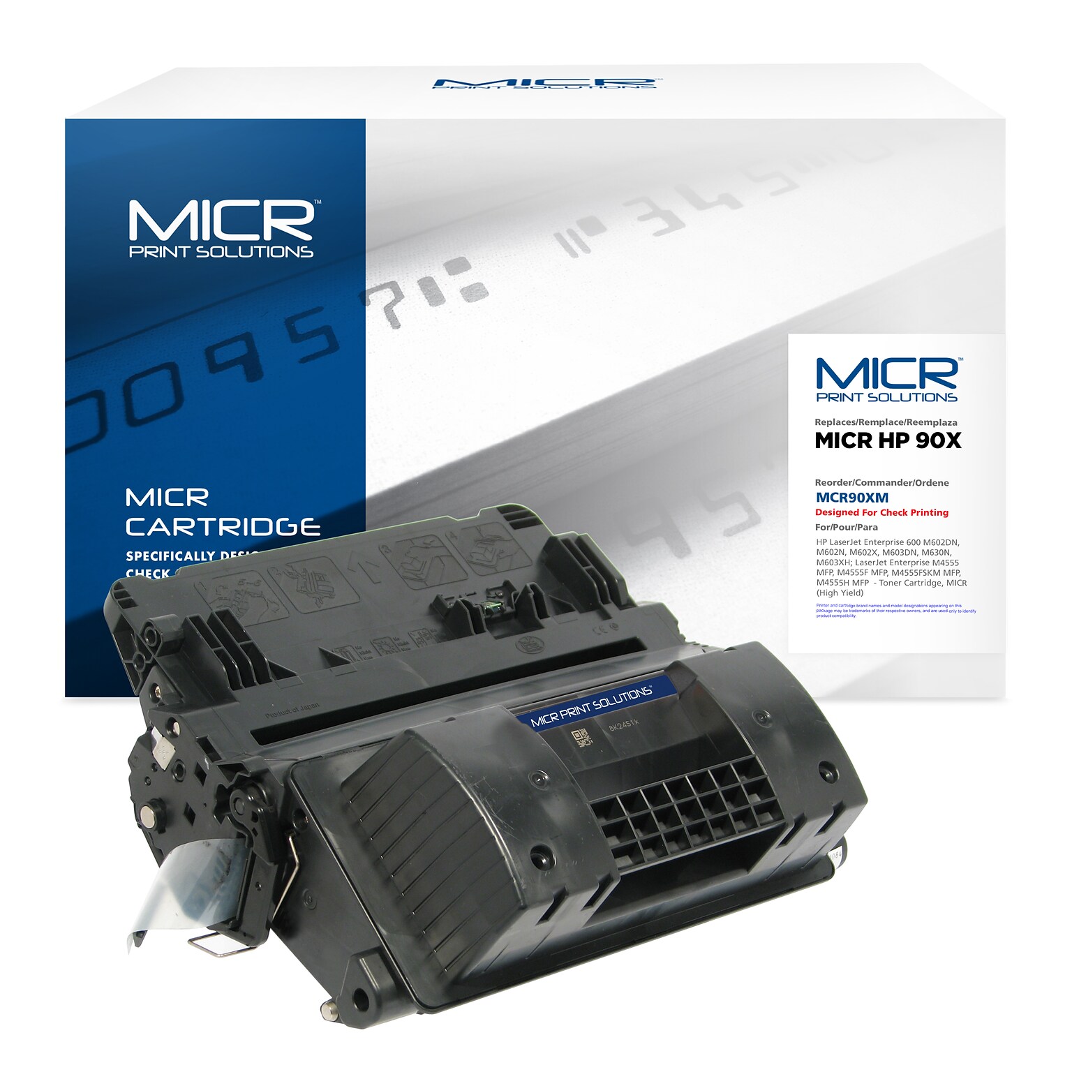 MICR Print Solutions Compatible Black High Yield MICR Toner Cartridge Replacement for HP 90X
