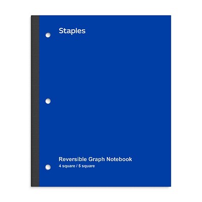 TRU RED™ Wireless 1-Subject Notebook, 8.5 x 11, Graph Ruled, 80 Sheets, Blue (TR58382)