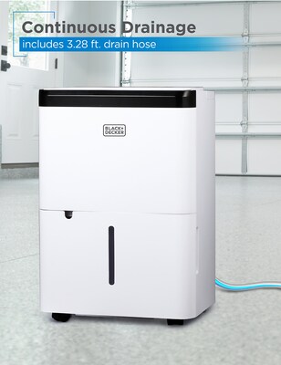 Black & Decker 9-Pint Portable Dehumidifier, 2-Speed, Covers up to 1000 sq. ft., White (BDT08TW)
