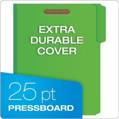 Pendaflex File Folder, 1-Tab, Assorted, Letter Size, Dark Green, 25/Box (15938GW)