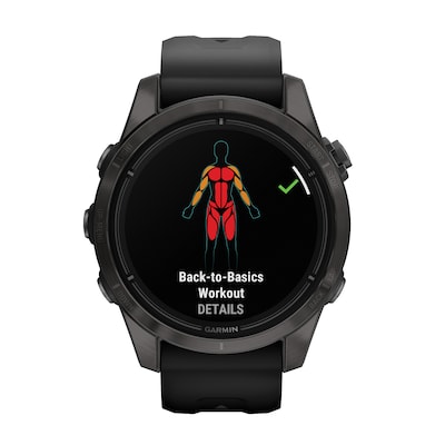 Garmin epix Pro Gen 2 Sapphire Edition Smartwatch, Carbon Gray & Black, 42mm (GRM0280214)