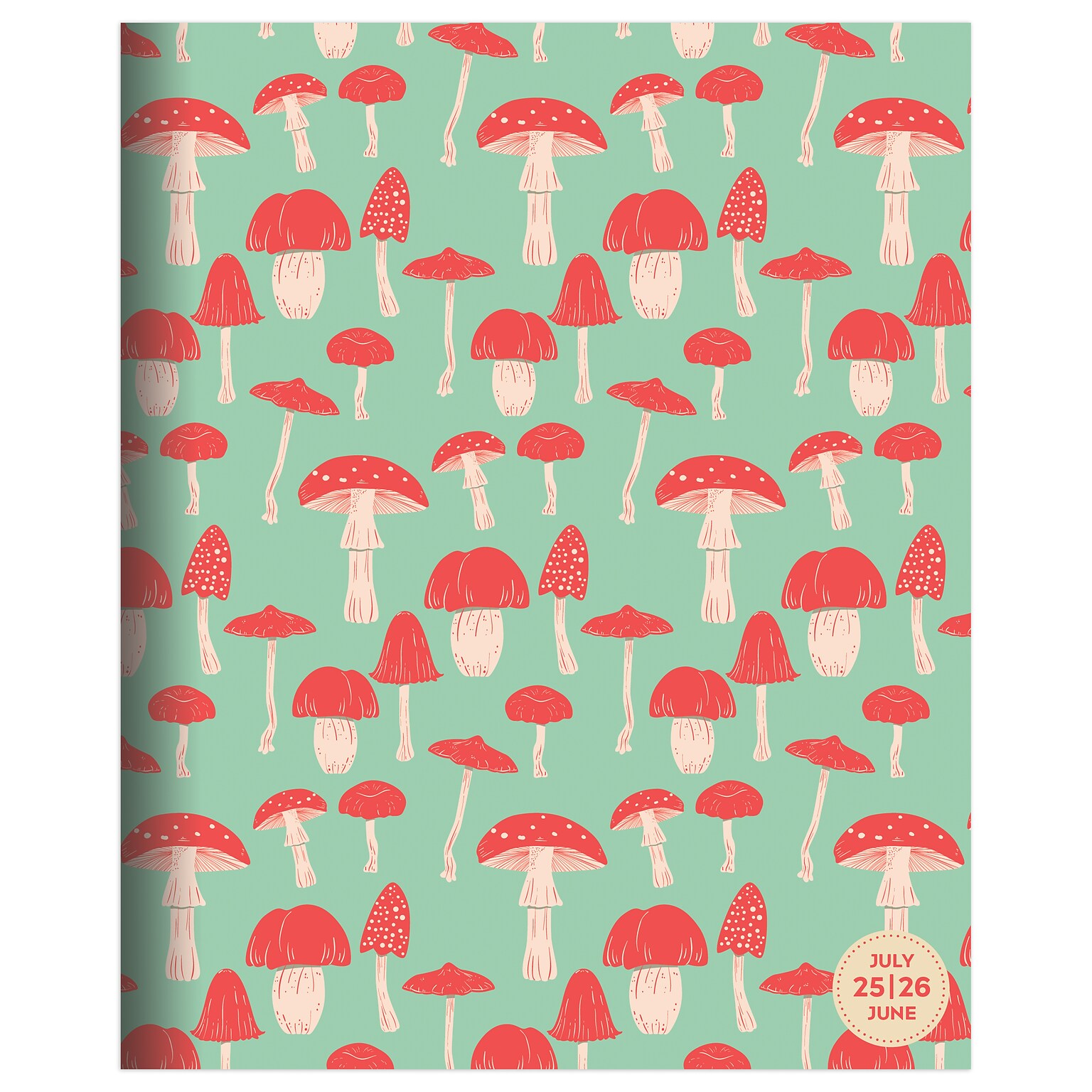 2025-2026 TF Publishing Magic Mushroom 6.5 x 8 Academic Year Monthly Planner, Paperboard Cover, Multicolored (AY26-4206)