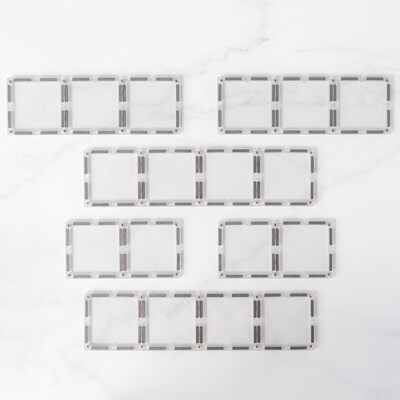 Connetix Magnetic Tiles Clear Rectangle Pack, 12 Pieces (CNTC00012RE)