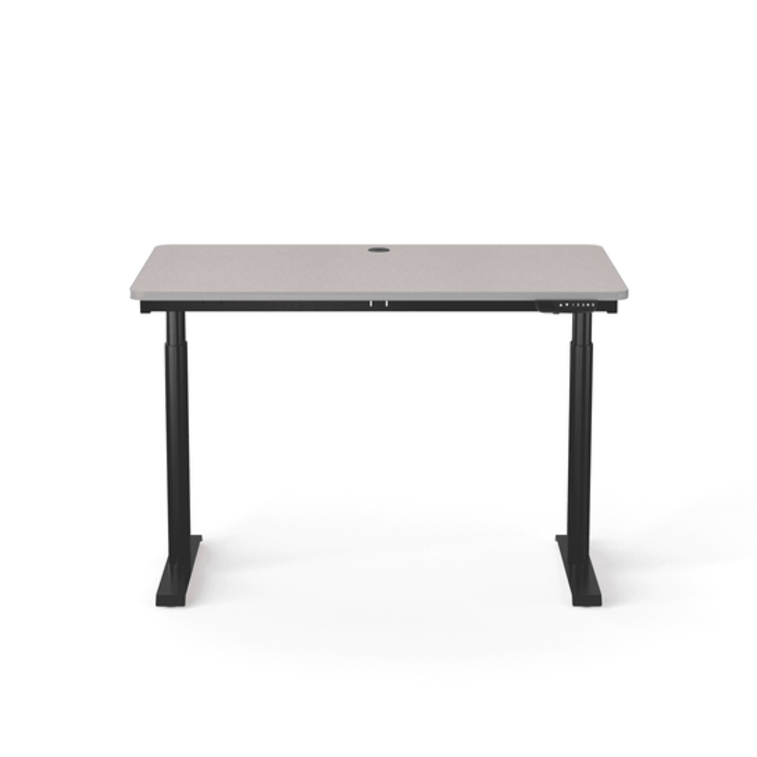 VersaDesk PowerLift 48W Electric Rectangular Adjustable Standing Desk, Gray/Black (PLSDR4830-BG-APP)