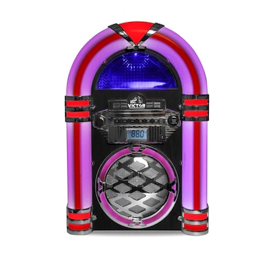 Victor Wilshire Desktop Bluetooth Jukebox Speaker, Multicolored (VDTJ-1450-BK)
