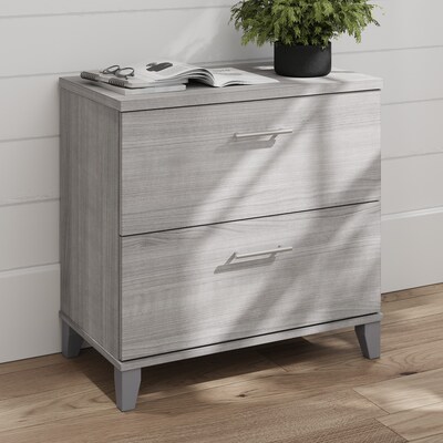 Bush Furniture Somerset 2-Drawer Lateral File Cabinet, Letter/Legal, Platinum Gray, 30" (WC81280)
