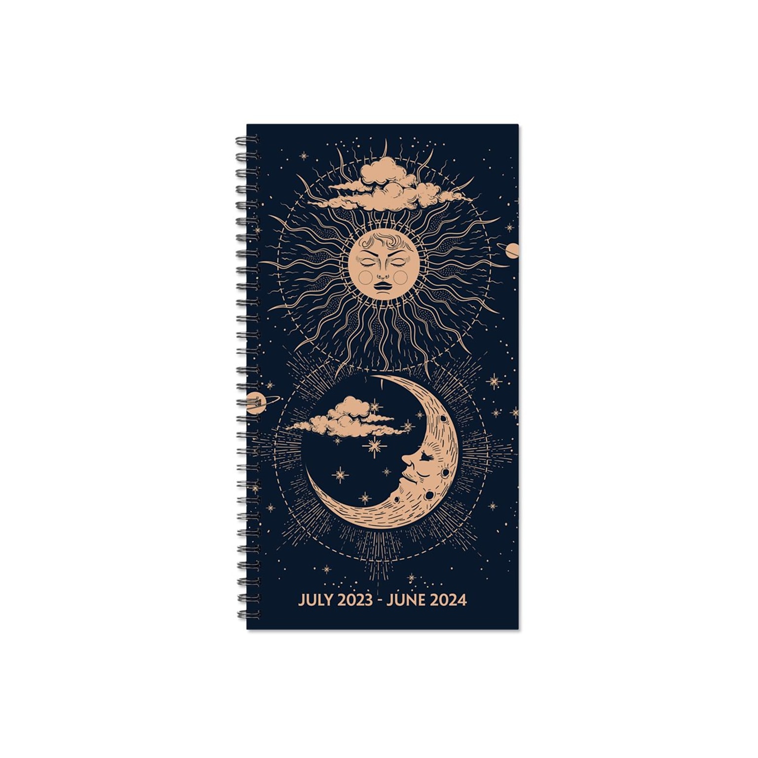 2023-2024 Willow Creek Celestial Soul 3.5 x 6.5 Academic Weekly & Monthly Planner, Paperboard Cover, Dark Blue/Beige (38253)