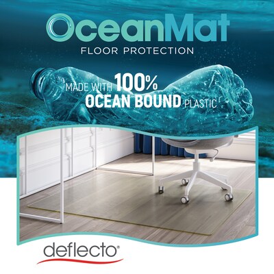 Deflect-O OceanMat Hard Floor Chair Mat, 36" x 48", Clear Plastic (CM2G142OCB)