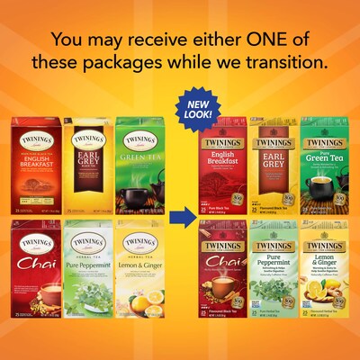 Twinings Variety Pack Assorted Tea Bags, 25 Bags/Box, 6 Boxes/Case (F15485)