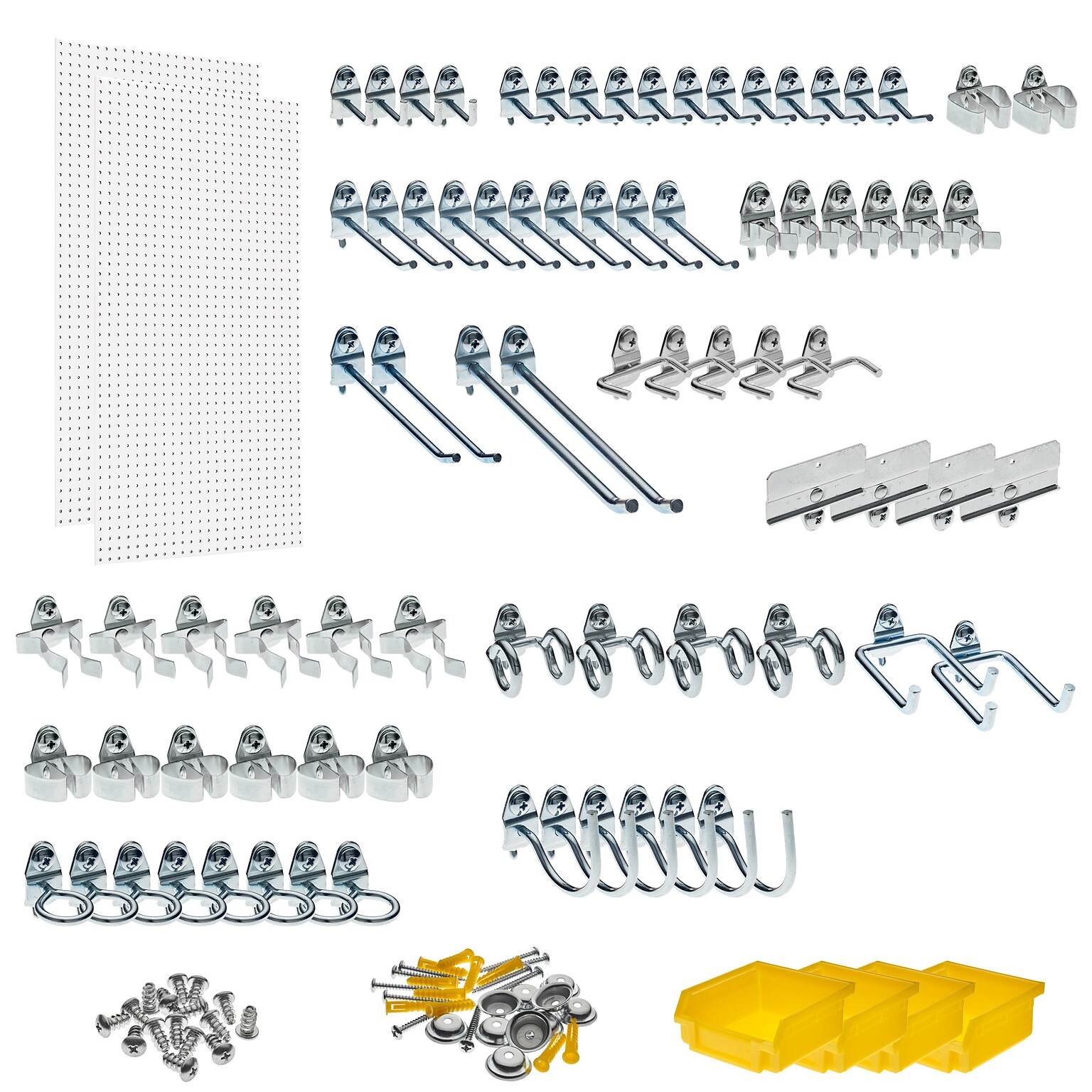 Triton Products DuraBoard 24 x 48 x 1/4 Pegboard, 79 Hooks and 4 Bins (DB-2-83)