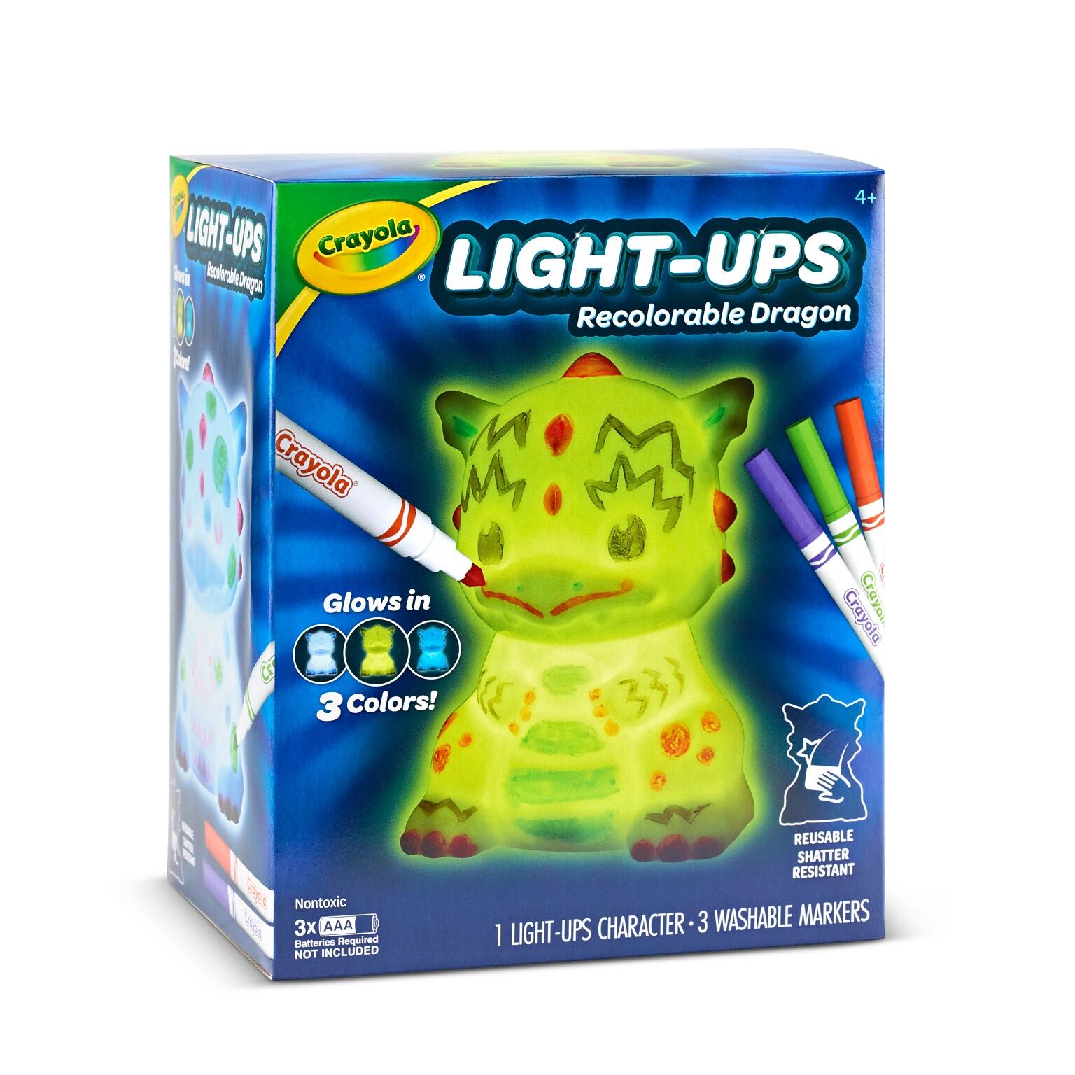 Crayola Dragon Light Ups, 4 Pieces/Pack (74-7635)