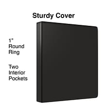 Staples® Economy 1 3 Ring View Binder, Black (24308)